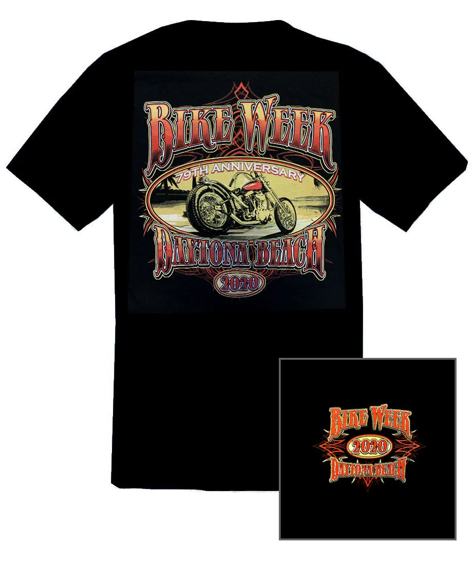 2020 Daytona Bike Week Vintage Black T-shirt