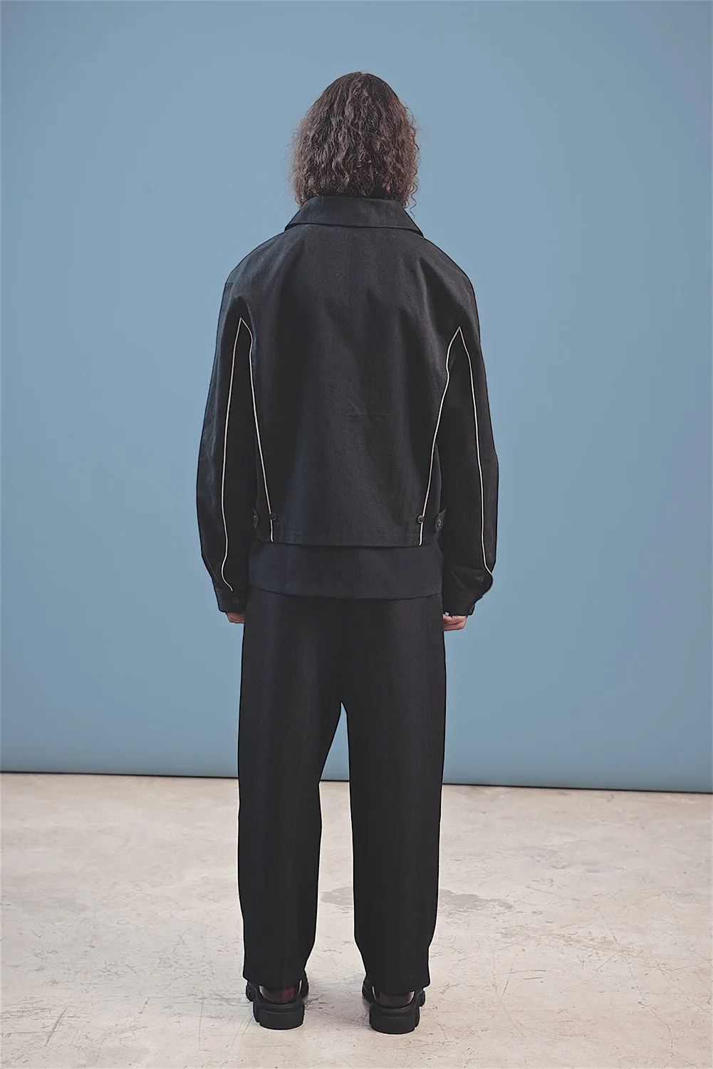 both X SECOND LAYER-LS BLOUSON-BLACK