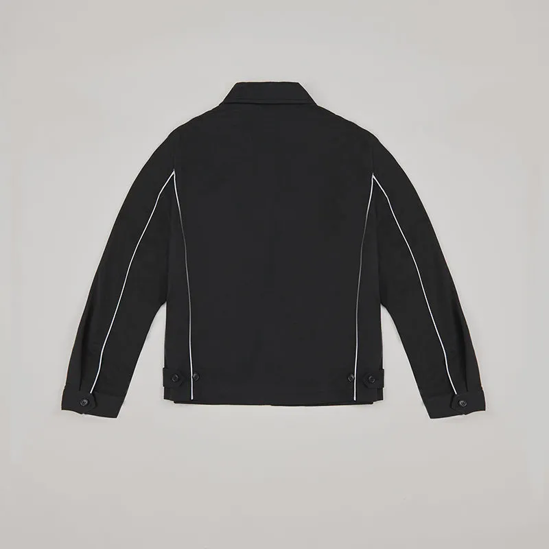 both X SECOND LAYER-LS BLOUSON-BLACK