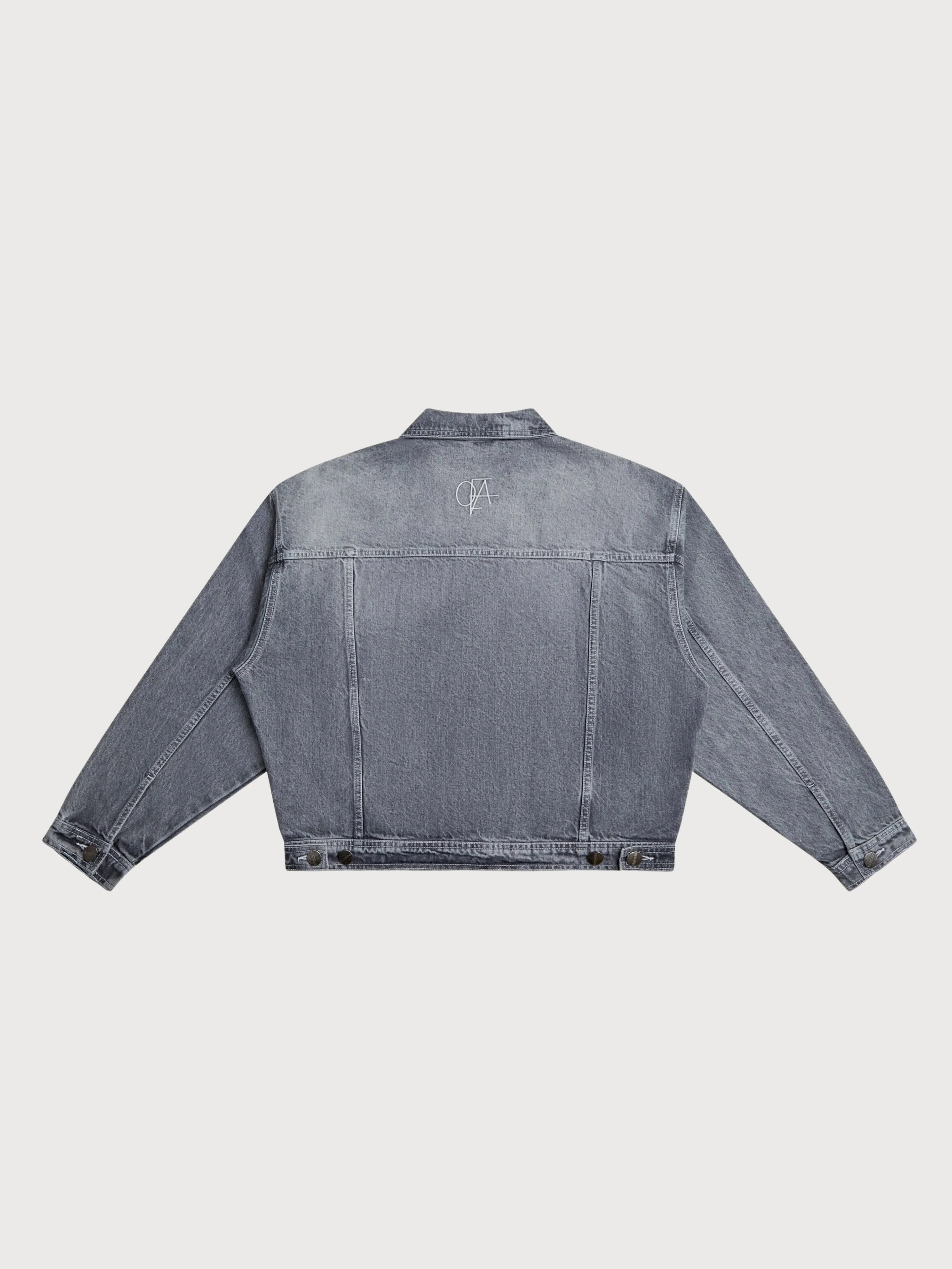 BOXY DENIM JACKET WASHED GREY