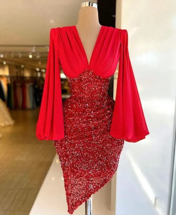 Dazzling Red Evening Dress