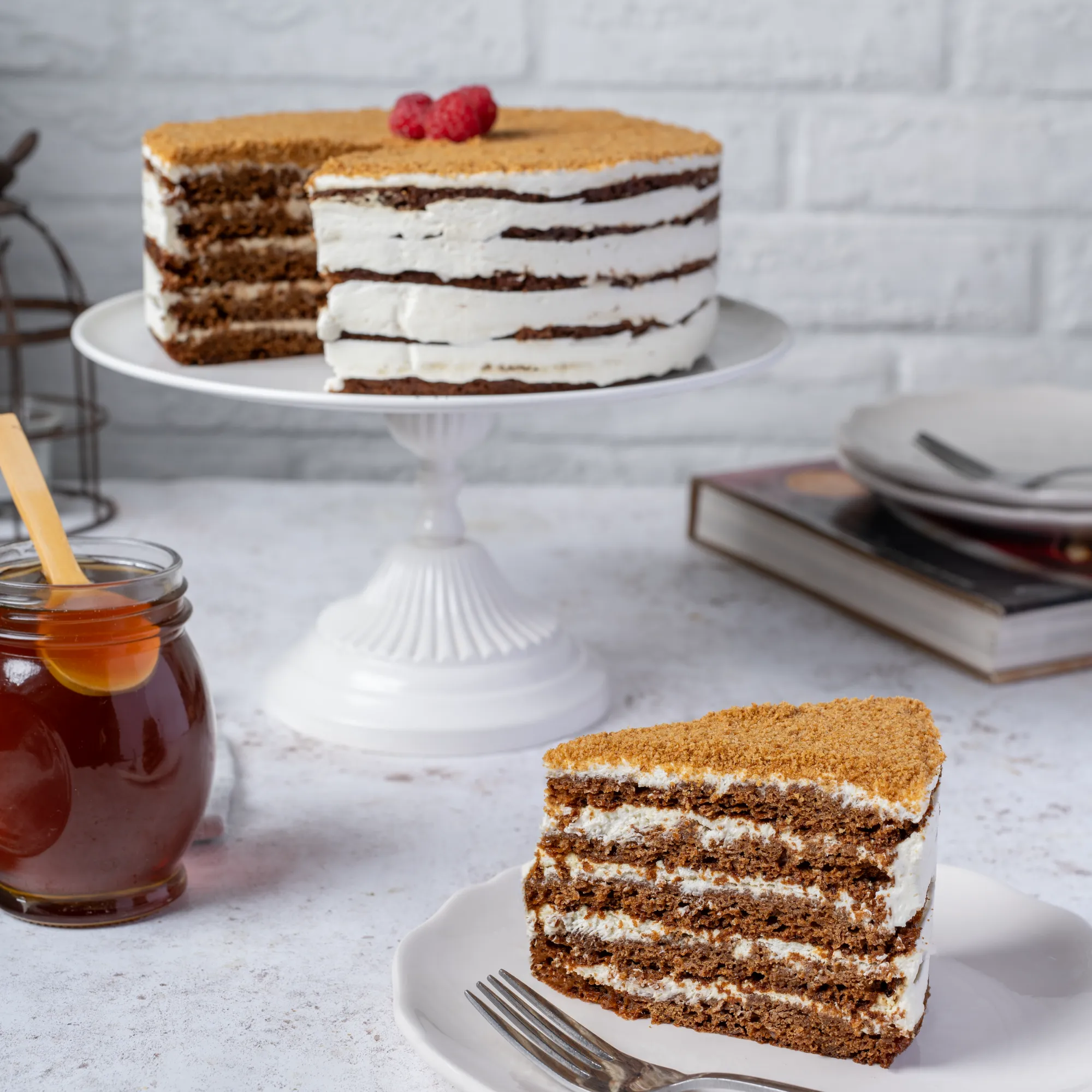 Honey Mascarpone Layer Cake