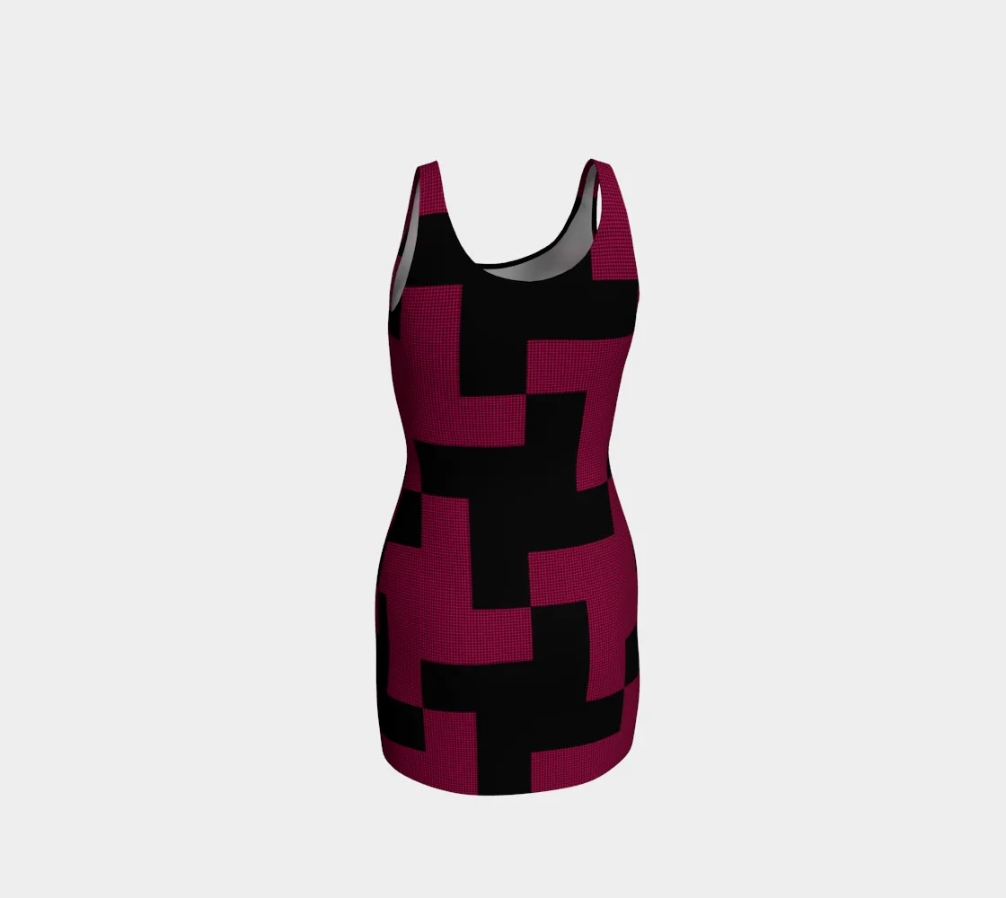 Houndstooth Bodycon Dress