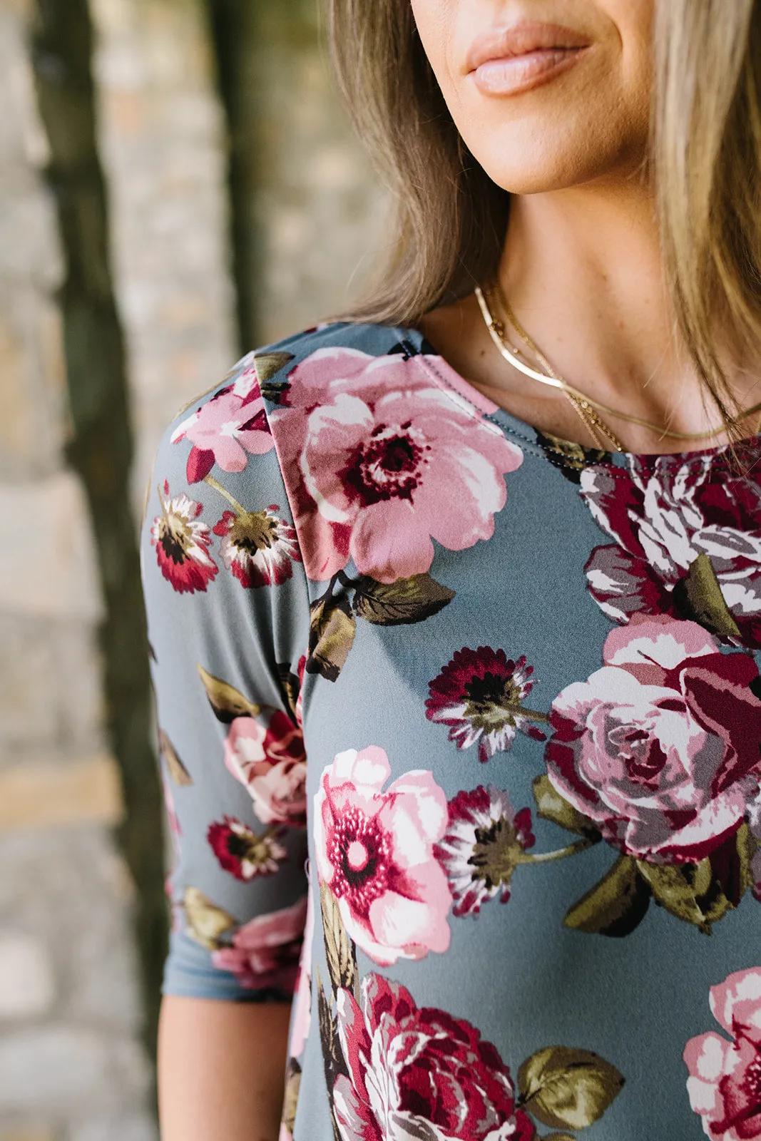 Jessi Dress Stone Floral