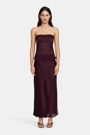 RICKY MIDI SKIRT | PLUM