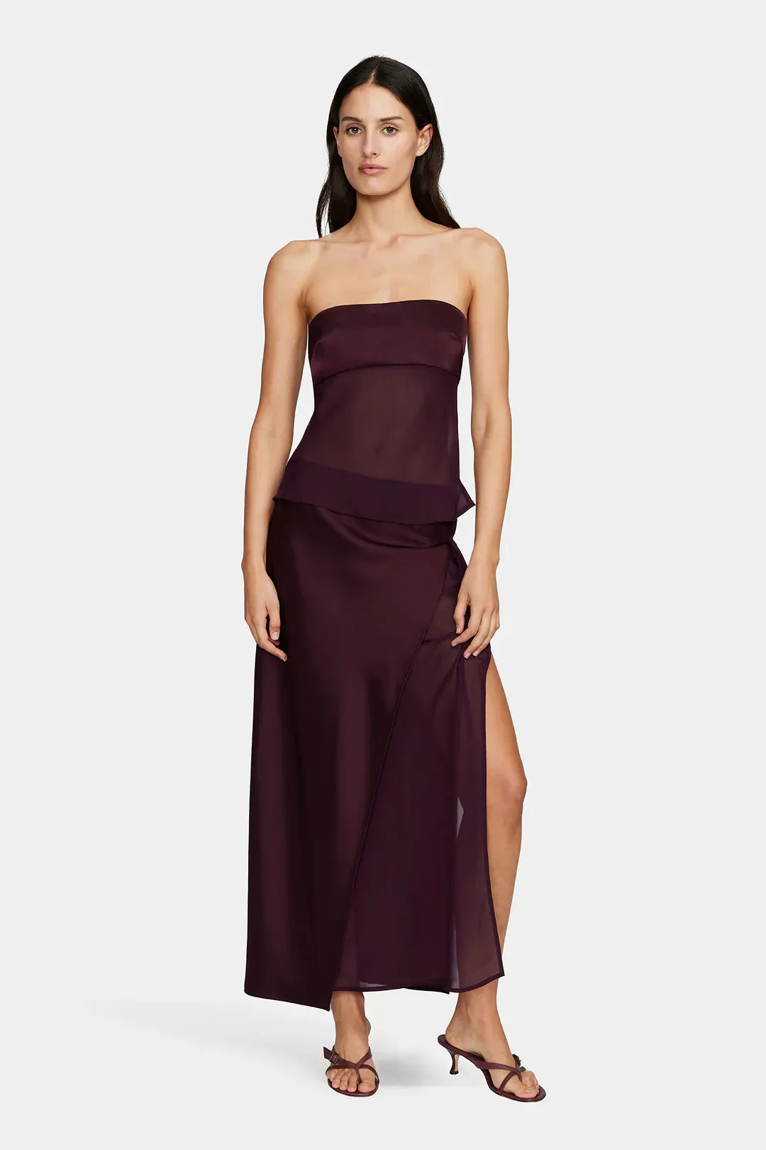 RICKY MIDI SKIRT | PLUM
