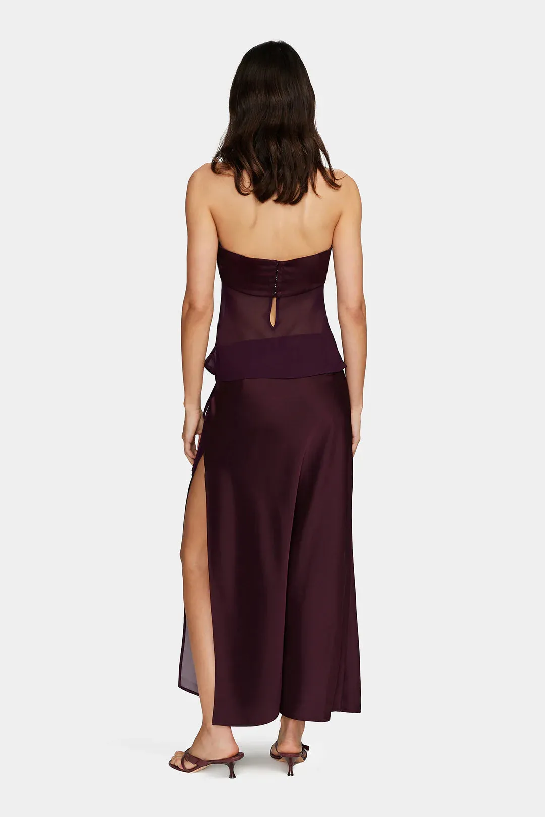 RICKY MIDI SKIRT | PLUM