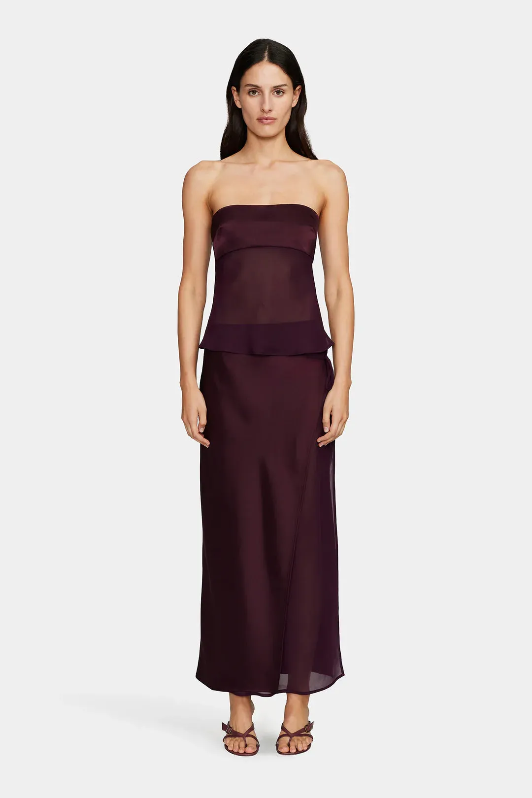 RICKY MIDI SKIRT | PLUM