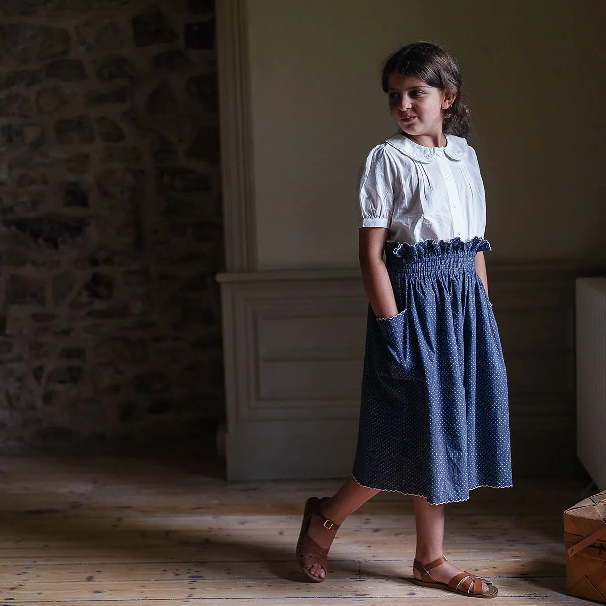 Ruth Culottes in Dainty Dot by Little Cotton Clothes