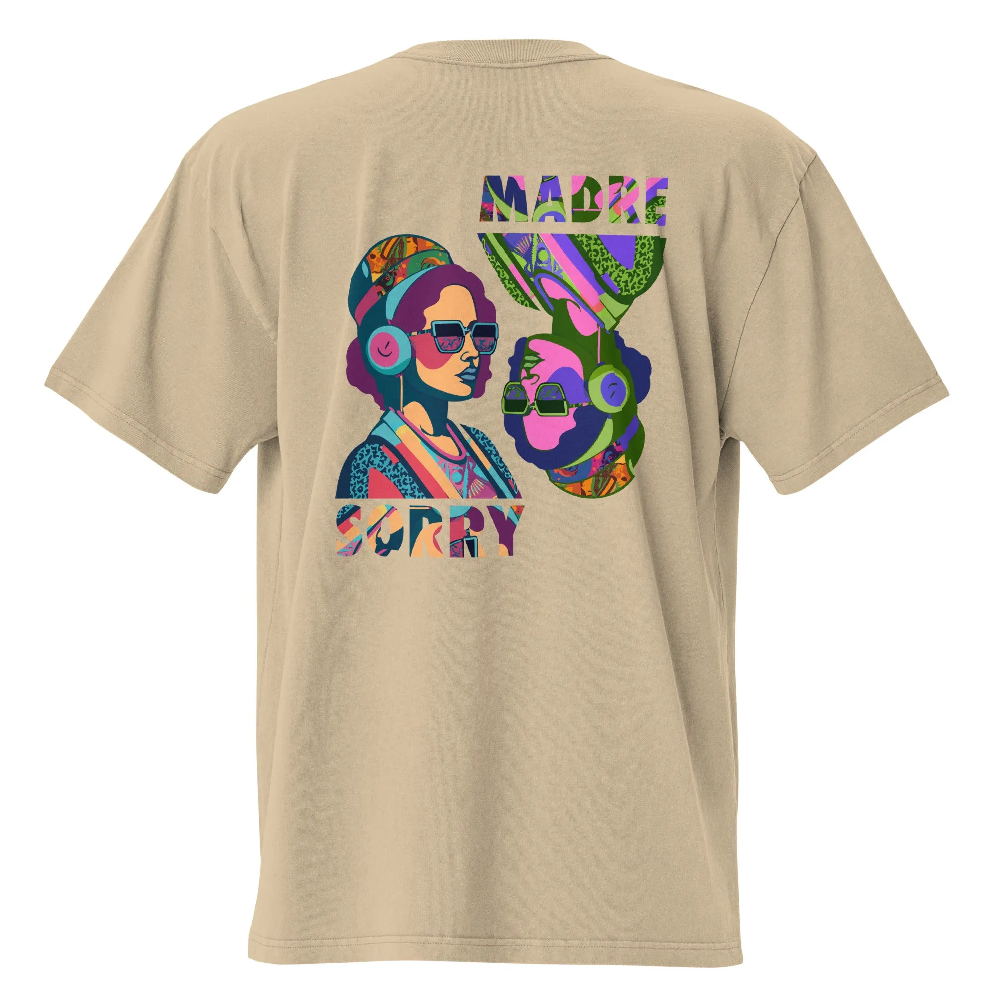 SorryMadre | Droppin' the Beat | Oversized faded t-shirt