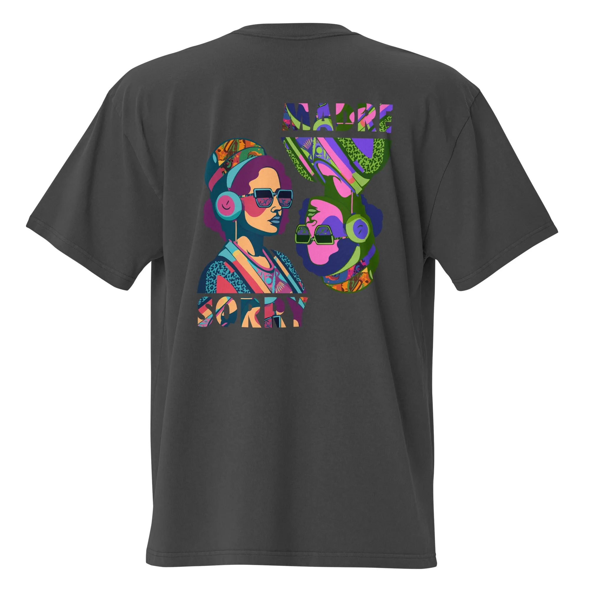 SorryMadre | Droppin' the Beat | Oversized faded t-shirt