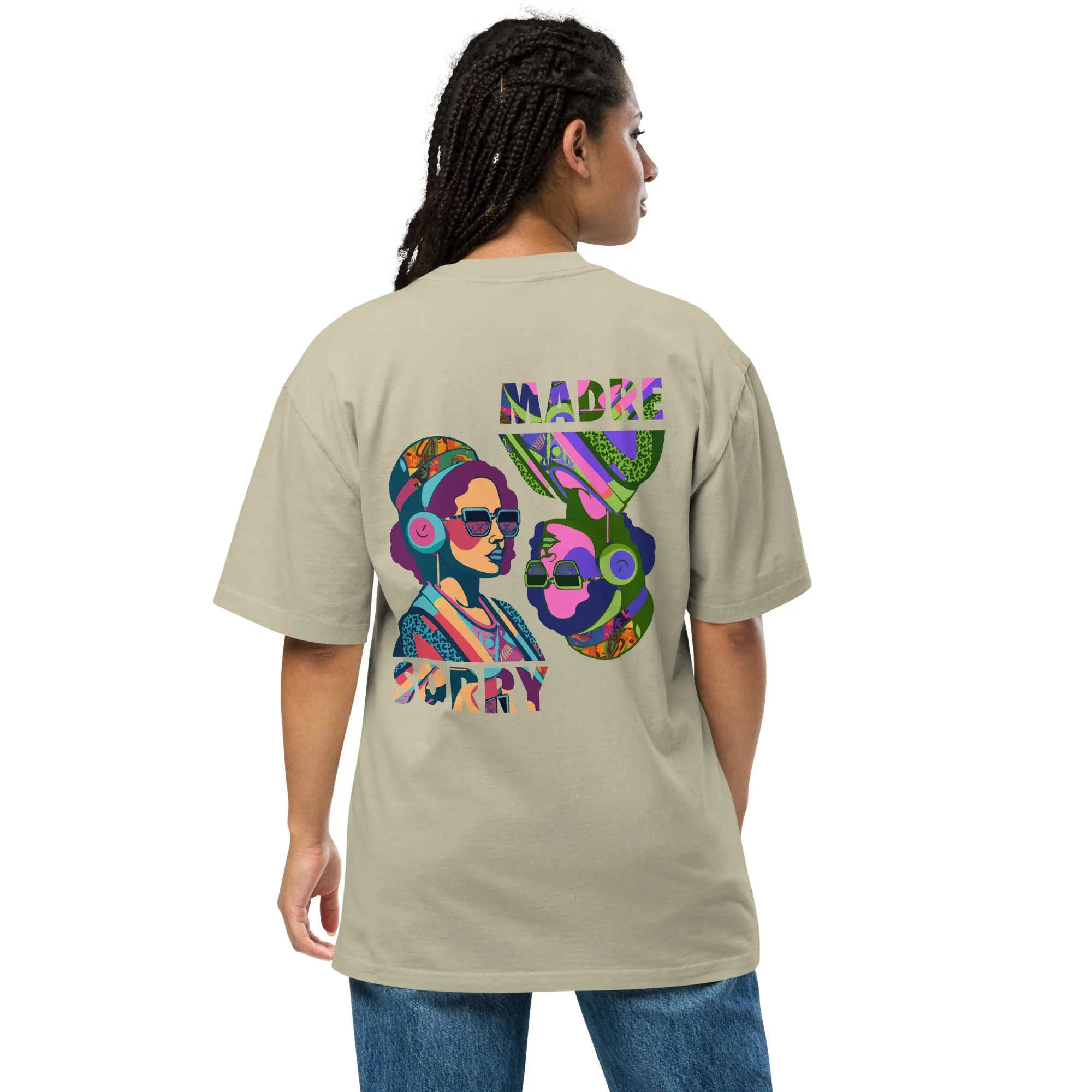 SorryMadre | Droppin' the Beat | Oversized faded t-shirt