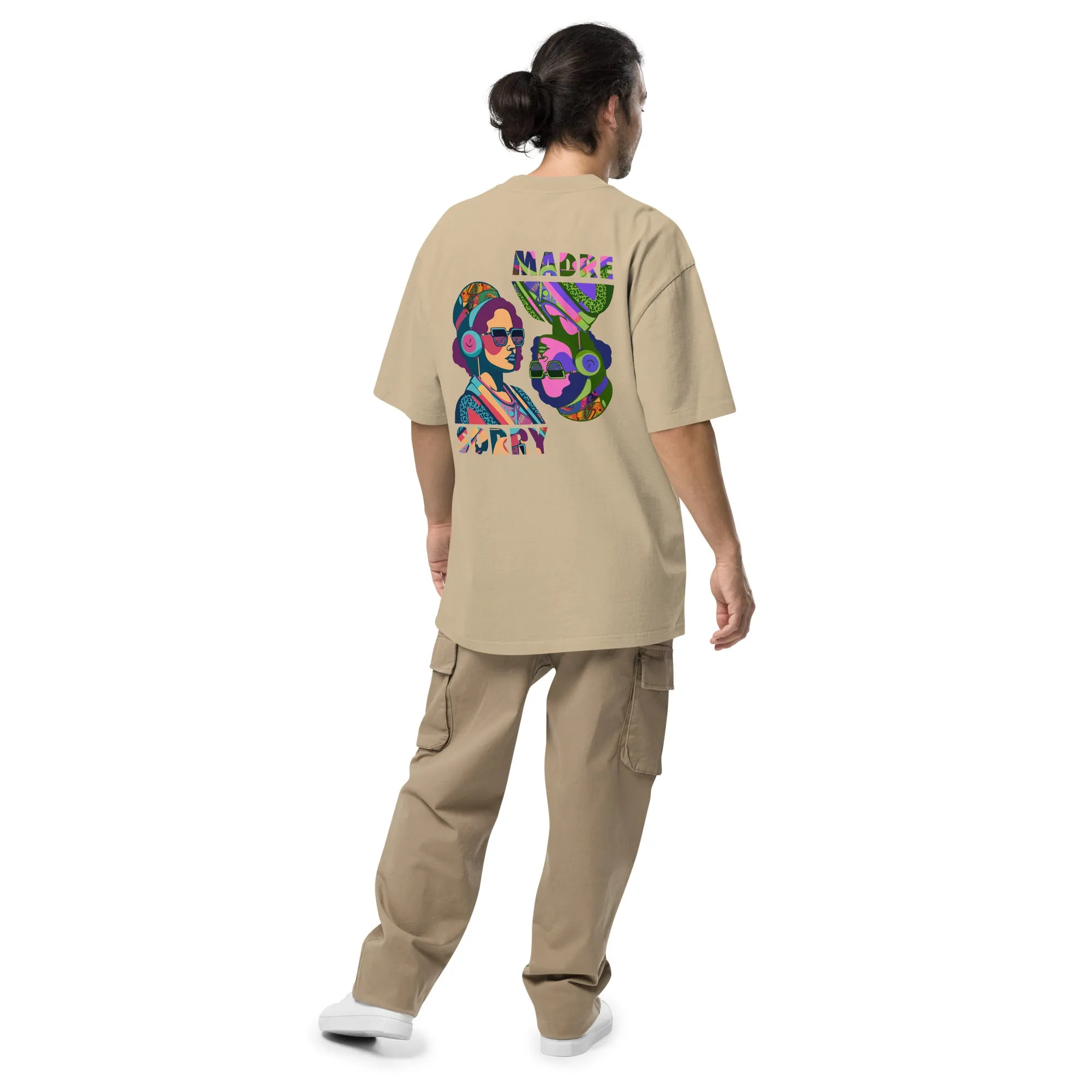 SorryMadre | Droppin' the Beat | Oversized faded t-shirt