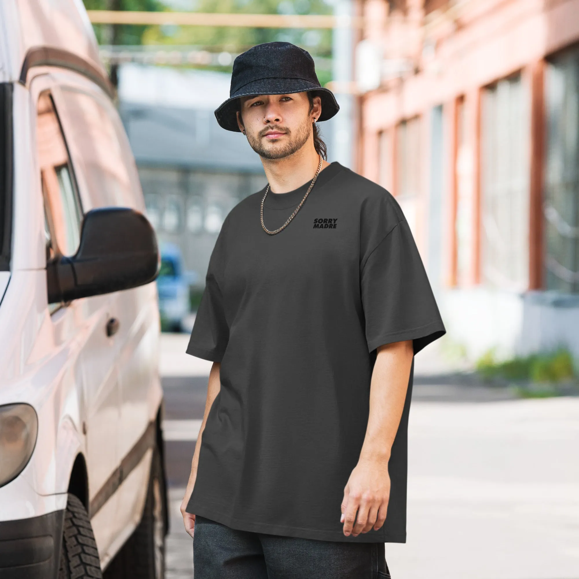 SorryMadre | Droppin' the Beat | Oversized faded t-shirt