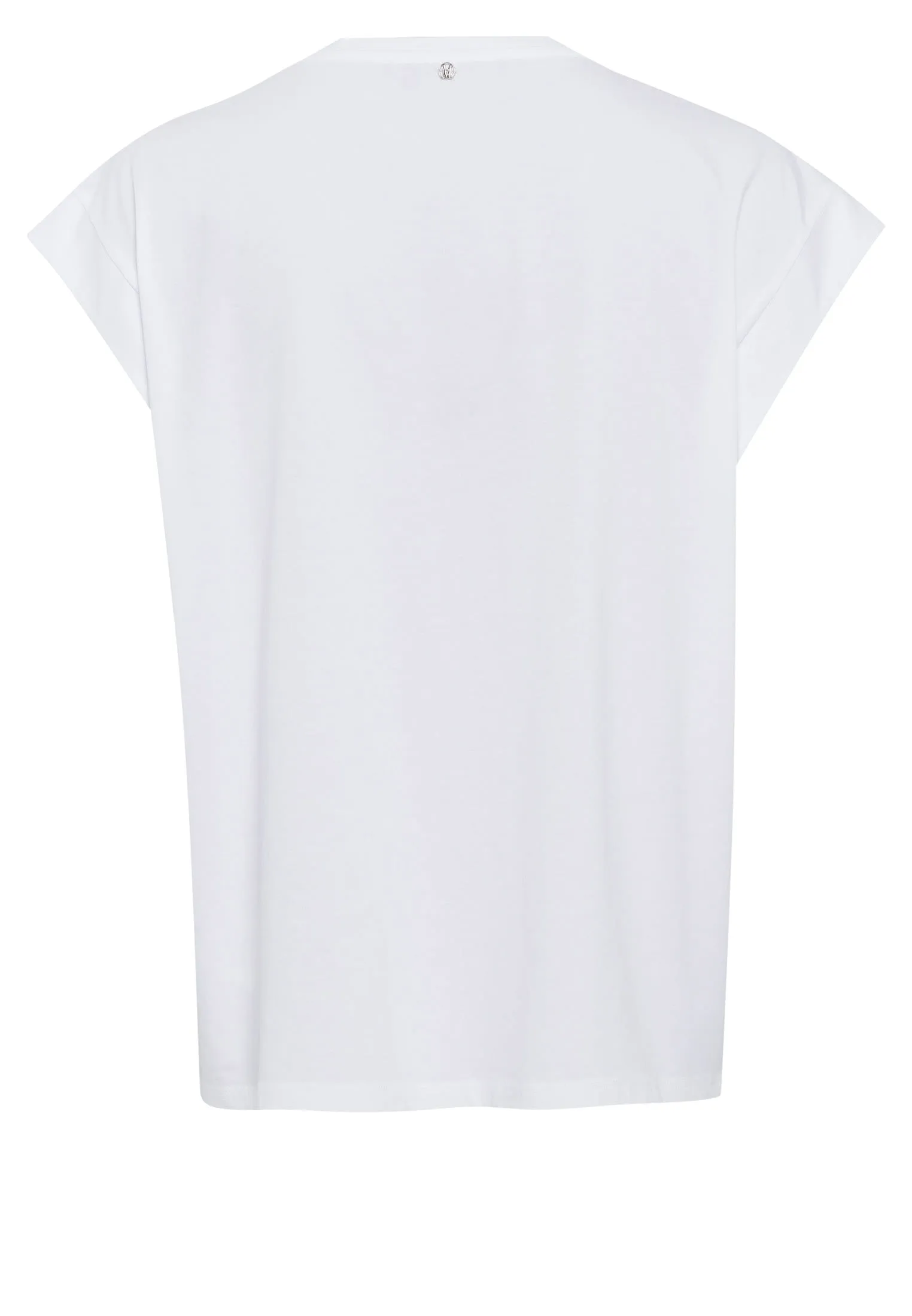 T-shirt with Pearl Embroidery - White