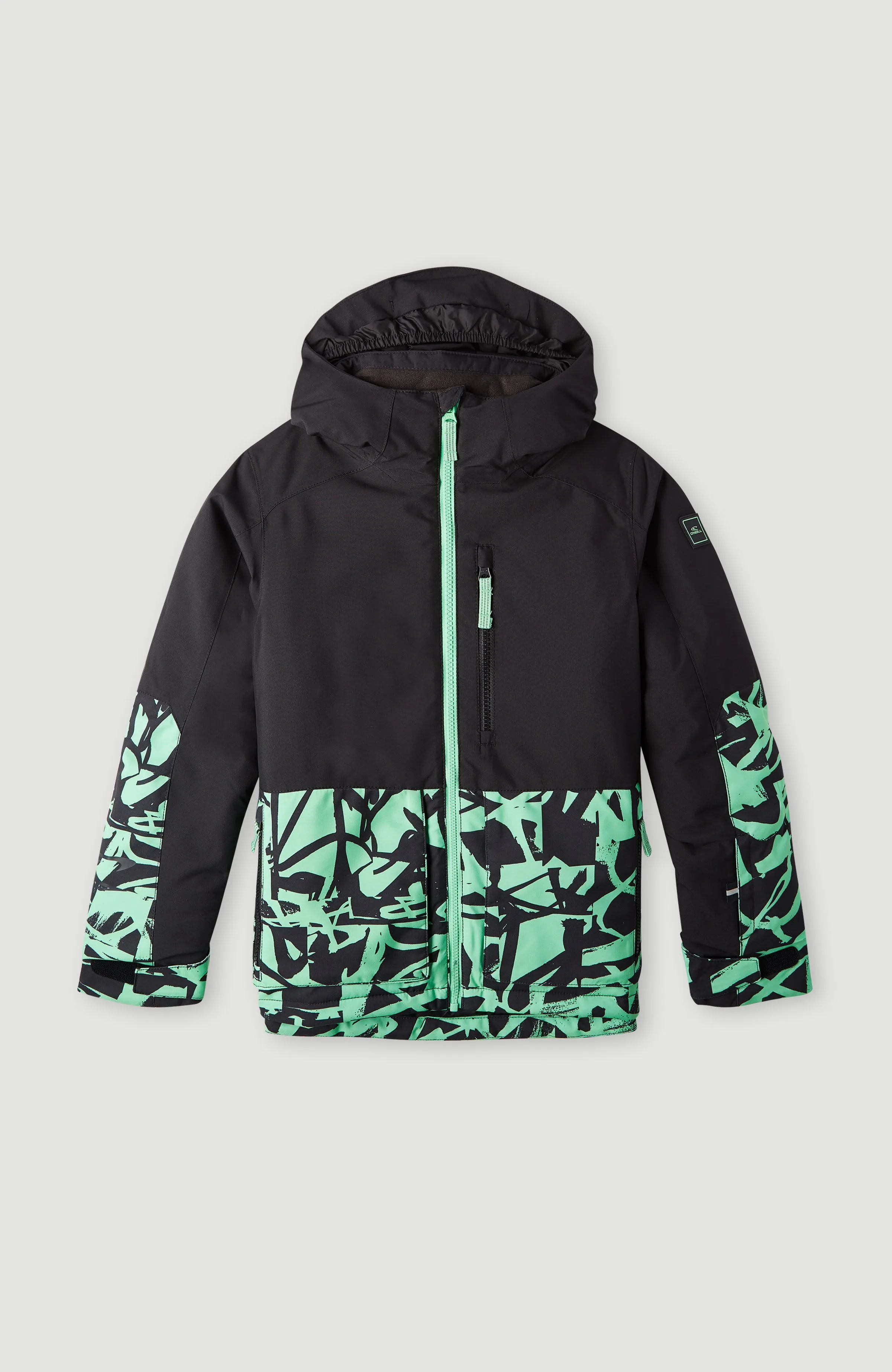 Texture Snow Jacket | Green Scribble