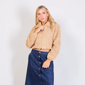 Wholesale cropped Cashmere lambswool jacket